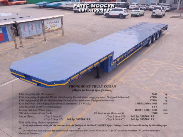 FOOC SÀN PHẲNG TIANRUI 3 TRỤC 17.6M